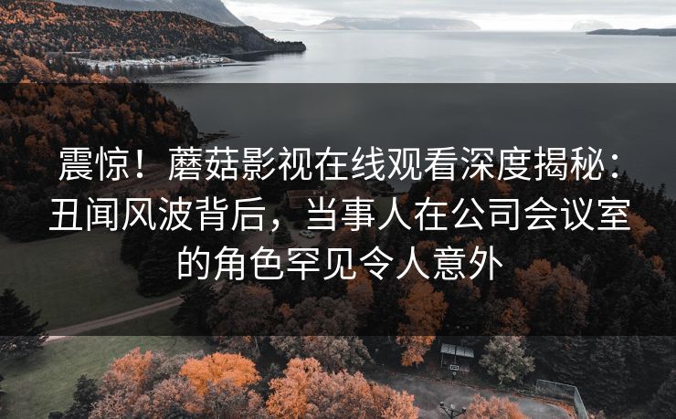 震惊！蘑菇影视在线观看深度揭秘：丑闻风波背后，当事人在公司会议室的角色罕见令人意外