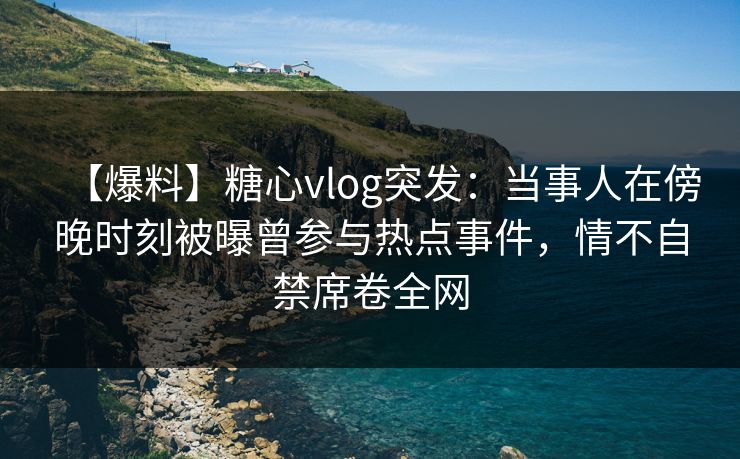 【爆料】糖心vlog突发：当事人在傍晚时刻被曝曾参与热点事件，情不自禁席卷全网